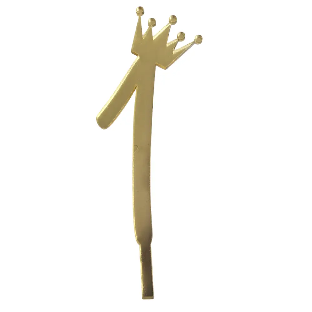 Crown personalized age cake topper